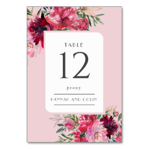 Romantic Dusty Roos Peony Modern Lijst Kaart