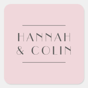 Romantic Dusty Roos Peony Modern Vierkante Sticker