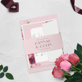 Romantic Dusty Roos Uitnodigingen Wikkel