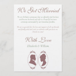 Romantic Dusty Rose Regency Botanical Cameos  Kaart