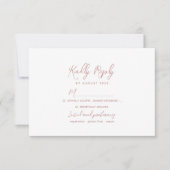 Romantic Dusty Rose Wedding RSVP Kaartje (Voorkant)