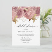 Romantic Dusty Rozen Blush Vrijgezellenfeest Kaart (Staand voorkant)