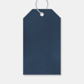 Romantic Dusty Steel Blue Roos Weddenschap Cadeaulabel (Achterkant)