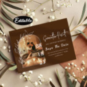 Romantic Earthy Green Arch bewaar de datumkaarten Kaart