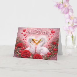 Romantic Egrets Valentine’s Day – Love & Nature Kaart