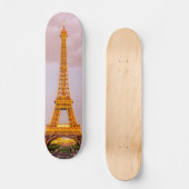 Romantic Eiffel Tower Fotografie | Parijs, Frankri Persoonlijk Skateboard (Voorkant)
