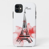 Romantic Eiffel Tower Paris Case-Mate iPhone Case (Achterkant)
