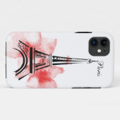 Romantic Eiffel Tower Paris Case-Mate iPhone Case (Achterkant (horizontaal))