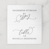 Romantic Elegance Wedding Dinner Guest Name Plaatskaartje (Buitenkant ongevouwen)