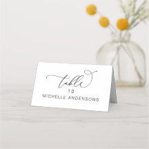 Romantic Elegance Wedding Dinner Guest Name