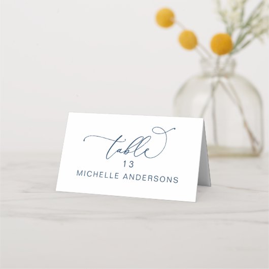 Romantic Elegance Wedding Dinner Guest Name Place Plaatskaartje (Voorkant)