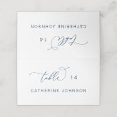 Romantic Elegance Wedding Dinner Guest Name Place Plaatskaartje (Buitenkant ongevouwen)