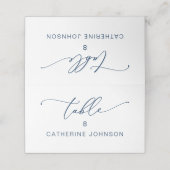 Romantic Elegance Wedding Dinner Guest Name Place Plaatskaartje (Buitenkant ongevouwen)