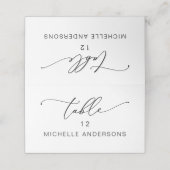 Romantic Elegance Wedding Dinner Guest Name Place Plaatskaartje (Buitenkant ongevouwen)