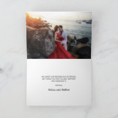 Romantic Elegance ⎥ Wedding Folded Photo Card Kaart (Binnen)