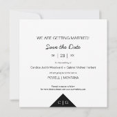 Romantic Elegant 3 Foto's Engaged Couple Session Save The Date (Achterkant)