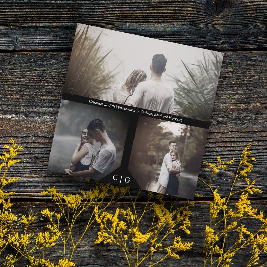 Romantic Elegant 3 Foto's Engaged Couple Session Save The Date