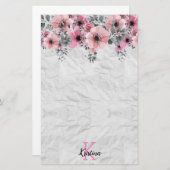 Romantic Elegant Antiek Floral Briefpapier (Voorkant / Achterkant)