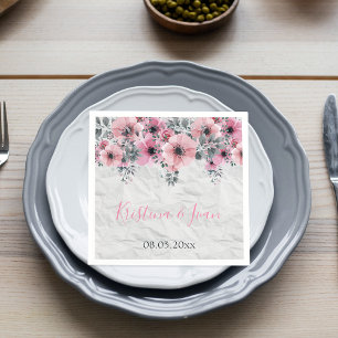 Romantic Elegant Antiek Floral Compositie Servet