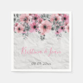 Romantic Elegant Antiek Floral Compositie Servet (Voorkant)