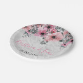 Romantic Elegant Antiek Floral Wedding Papieren Bordje (Gekanteld)