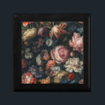 Romantic Elegant Baroque Flowers Oil Painting Cadeaudoosje<br><div class="desc">Romantic Dark Elegant Baroque Flowers Oil Painting gift box for jewelry or small gifts.</div>