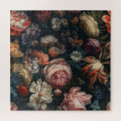 Romantic Elegant Baroque Flowers Oil Painting Legpuzzel (Horizontaal)