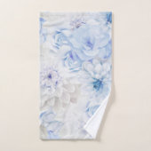 Romantic Elegant Blue Floral Bad Handdoek (Handdoek)