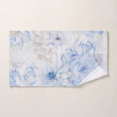 Romantic Elegant Blue Floral Bad Handdoek (Handdoek)