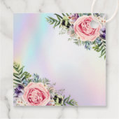 Romantic Elegant Charming Floral Quinceañera Bedankjes Labels (Achterkant)