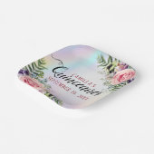 Romantic Elegant Charming Floral Quinceañera Papieren Bordje (Gebogen)