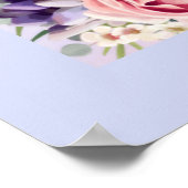 Romantic Elegant Charming Floral Quinceañera Poster (Hoek)