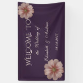 Romantic Elegant Daisy Wedding Banner (Verticaal)