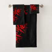 Romantic, Elegant Damask Red Gothic Bad Handdoek (Insitu)