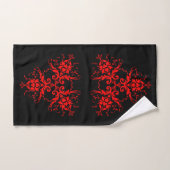 Romantic, Elegant  Damask Red Gothic Bad Handdoek (Handdoek)