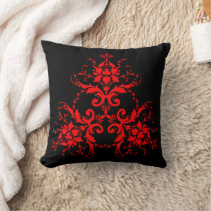 Romantic, Elegant  Damask Red Gothic Kussen