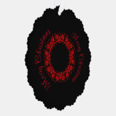 Romantic, Elegant  Damask Red Gothic Ornament Kaart (Rechts)