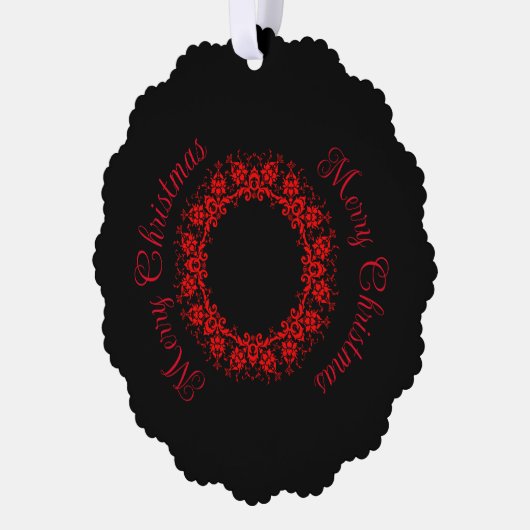 Romantic, Elegant Damask Red Gothic Ornament Kaart (Links)