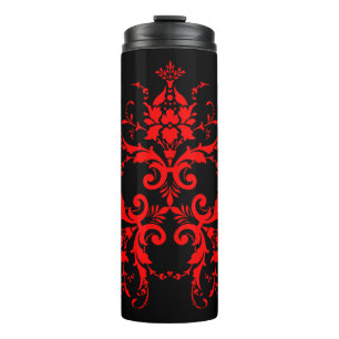 Romantic, Elegant  Damask Red Gothic Thermosbeker