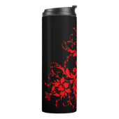 Romantic, Elegant Damask Red Gothic Thermosbeker (Gedraaid links)