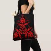 Romantic, Elegant  Damask Red Gothic Tote Bag (Dichtbij)