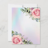 Romantic Elegant Floral Quinceañera Kaart (Achterkant)