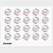 Romantic Elegant Floral Quinceañera Ronde Sticker (Vel)
