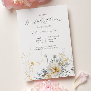 Romantic Elegant Floral Waterverf Vrijgezellenfees Kaart