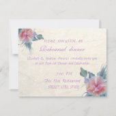 Romantic Elegant Flowers Rehearsal Dinner Kaart (Voorkant)