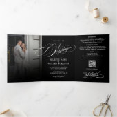 Romantic Elegant Foto drieledig Weddenschap Drieluik Programma (Binnen)