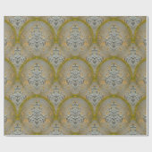 Romantic Elegant French Damask Monarch 30 x 6 Cadeaupapier (Vlak)