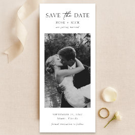 Romantic Elegant Modern Minimalist Bookmark Photo Save The Date