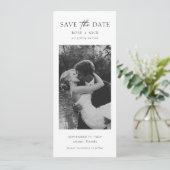 Romantic Elegant Modern Minimalist Bookmark Photo Save The Date (Staand voorkant)