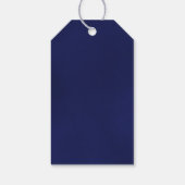 Romantic Elegant Navy Blue Roos Weddenschap Cadeaulabel (Achterkant)